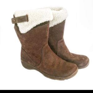 Merrell Encore espresso leather sherpa boot NEW